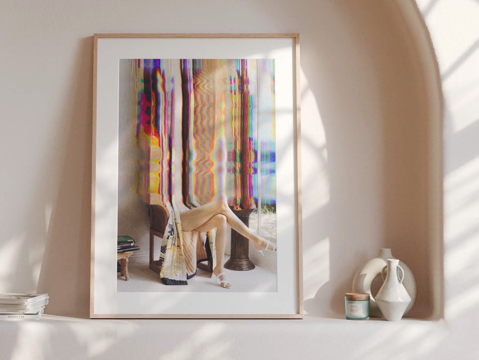 Colorful Psychedelic Giclée Wall Art - Trippy Maximalist Glitch Photo For Living Room, Bedroom, Guest Room | Untitled (286) Giclée Print