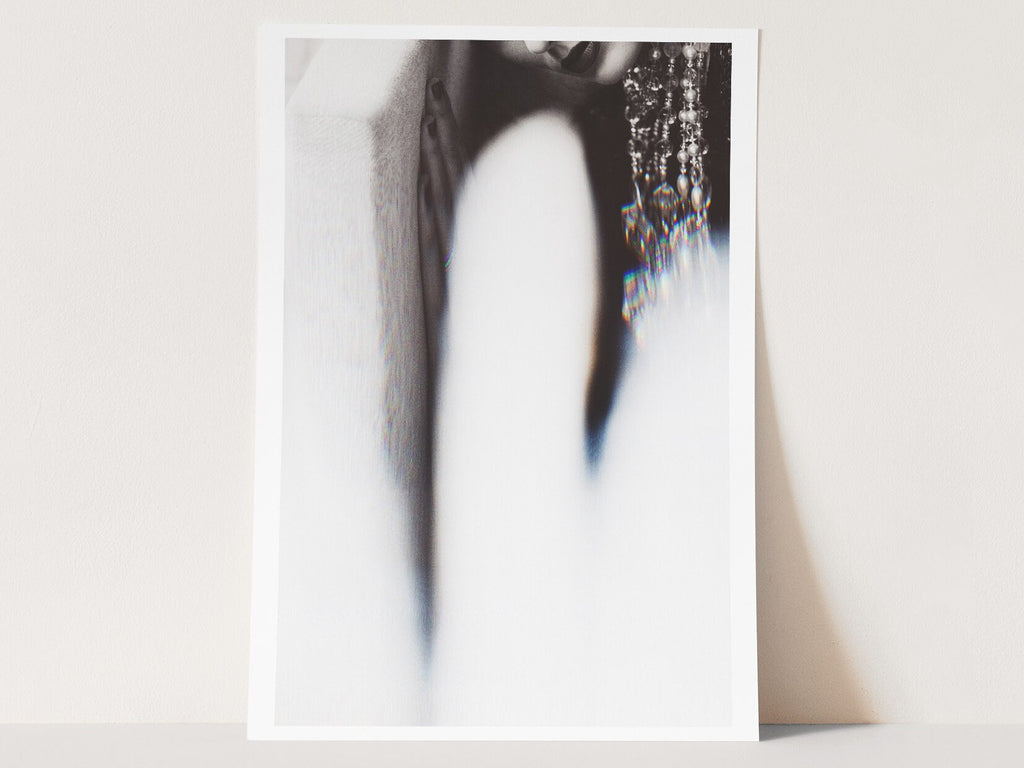 Ephemeral Black and White Photo Art Print - Feminine Glitch Aesthetic - Unique Minimal Wall Decor Home, Office | Untitled (288) Giclée Print
