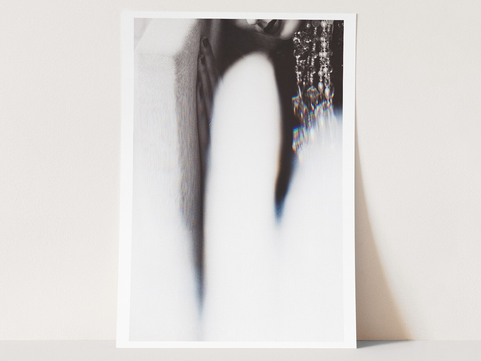 Ephemeral Black and White Photo Art Print - Feminine Glitch Aesthetic - Unique Minimal Wall Decor Home, Office | Untitled (288) Giclée Print