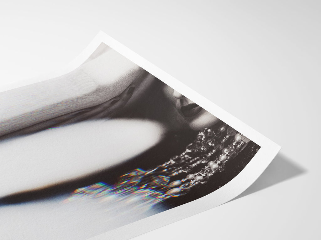 Ephemeral Black and White Photo Art Print - Feminine Glitch Aesthetic - Unique Minimal Wall Decor Home, Office | Untitled (288) Giclée Print