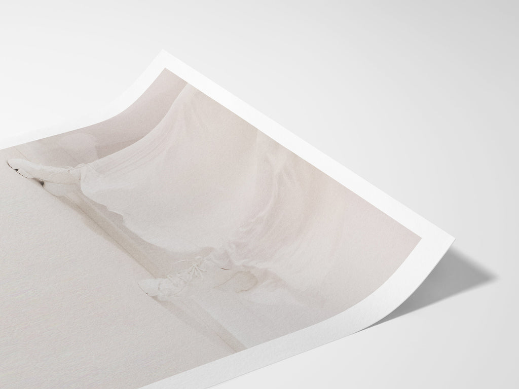 Ultra Minimalist White On White Wall Art Print - Elegant, Simple, Neutral Decor for Bedroom, Office, Living | Untitled (289) Giclée Print