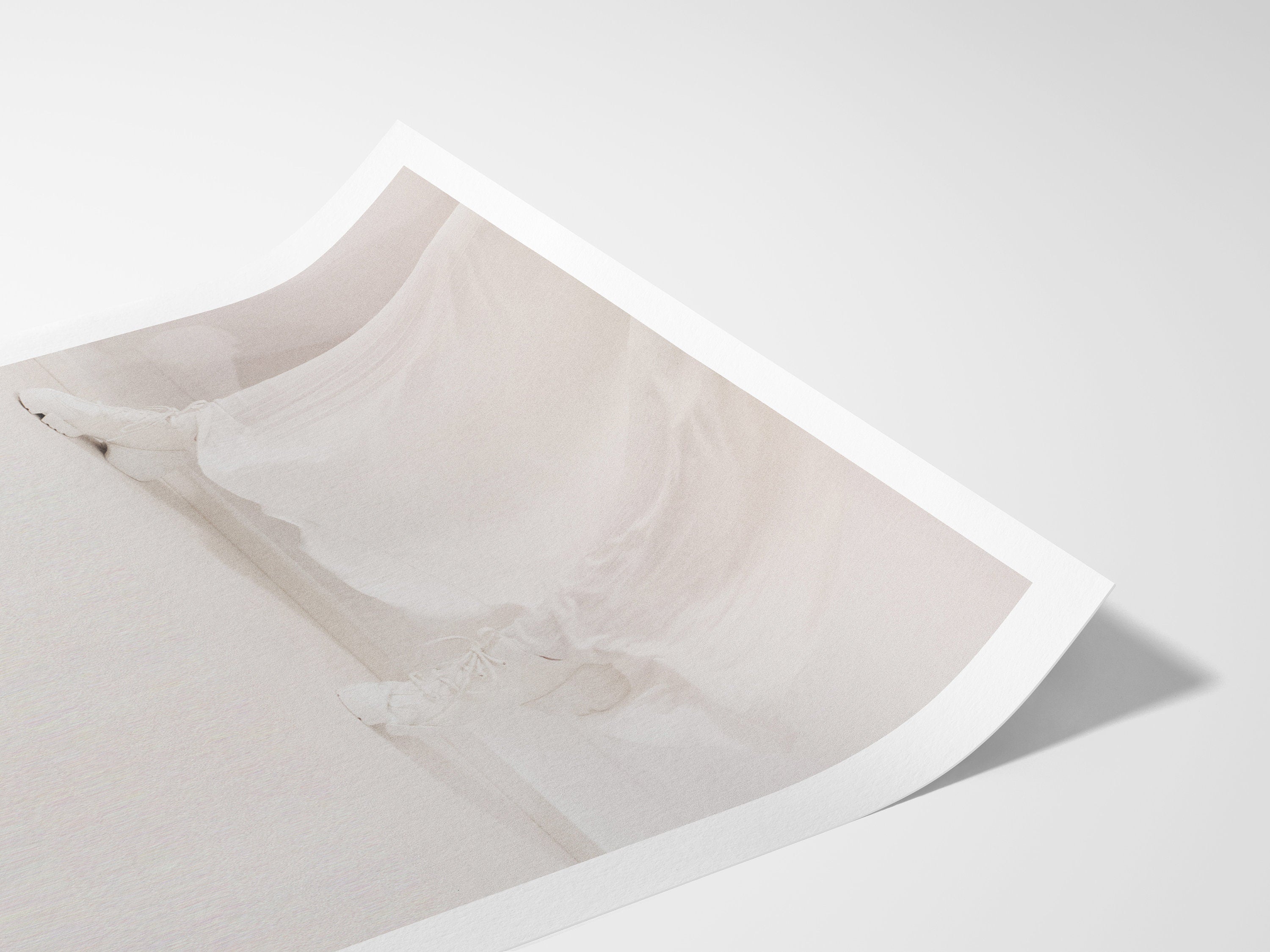 Ultra Minimalist White On White Wall Art Print - Elegant, Simple, Neutral Decor for Bedroom, Office, Living | Untitled (289) Giclée Print