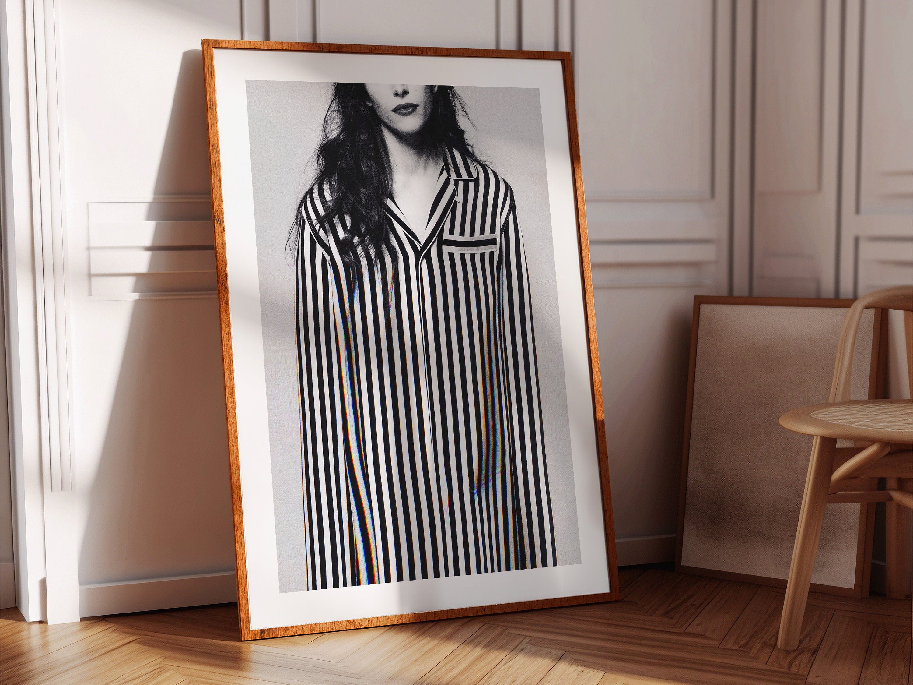 Black and White Stripe Wall Art Print - Minimalist Eclectic Decor for Living Room, Bedroom, Guest Room, Airbnb | Untitled (290) Giclée Print