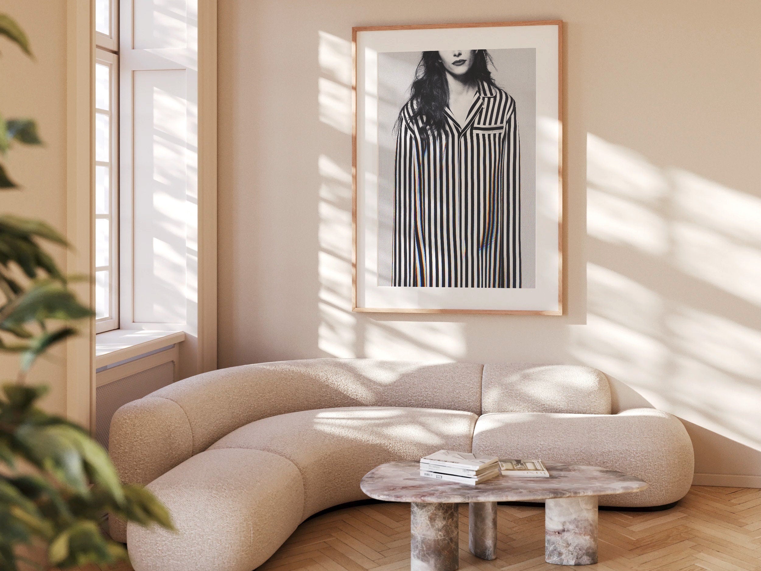 Black and White Stripe Wall Art Print - Minimalist Eclectic Decor for Living Room, Bedroom, Guest Room, Airbnb | Untitled (290) Giclée Print