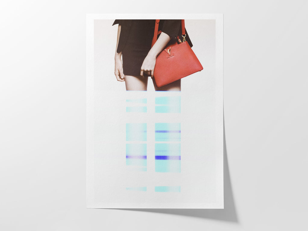 Altered Fashion Photo Art - Luxury Designer Handbag Glitch Wall Decor For Bedroom Above Bed, Living Room | Untitled (292) Giclée Print