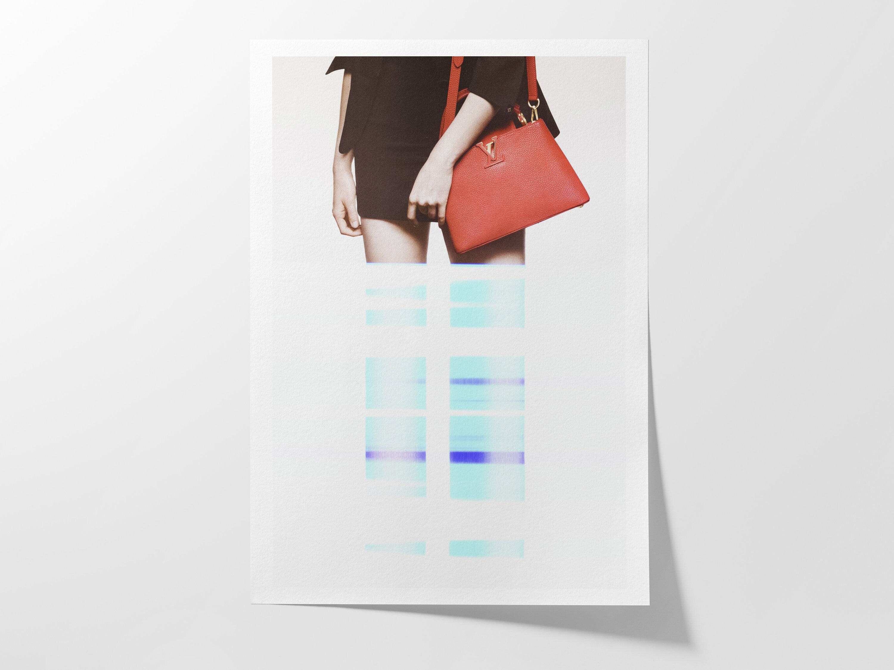 Altered Fashion Photo Art - Luxury Designer Handbag Glitch Wall Decor For Bedroom Above Bed, Living Room | Untitled (292) Giclée Print