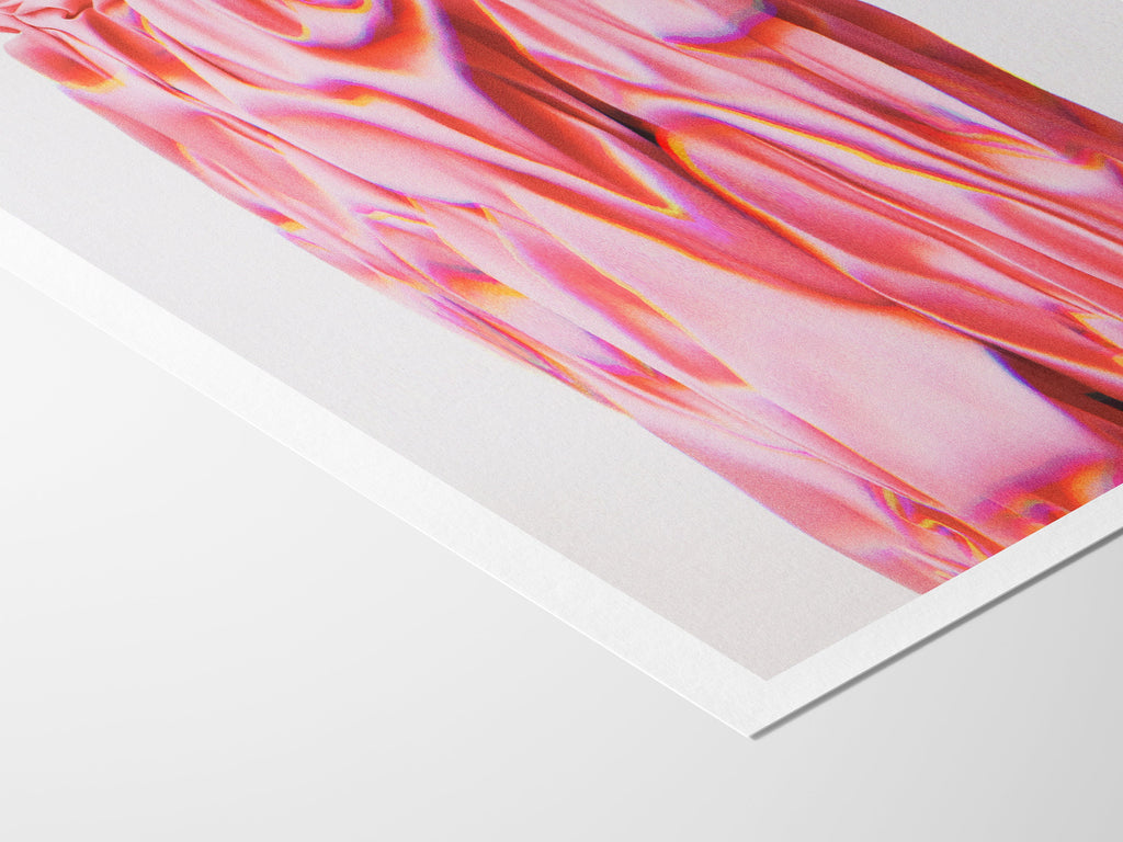 Pink Coral Wall Decor Art Print - Feminine Fashion Aesthetic - Abstract Altered Photo For Women Home Office | Untitled (294) Giclée Print