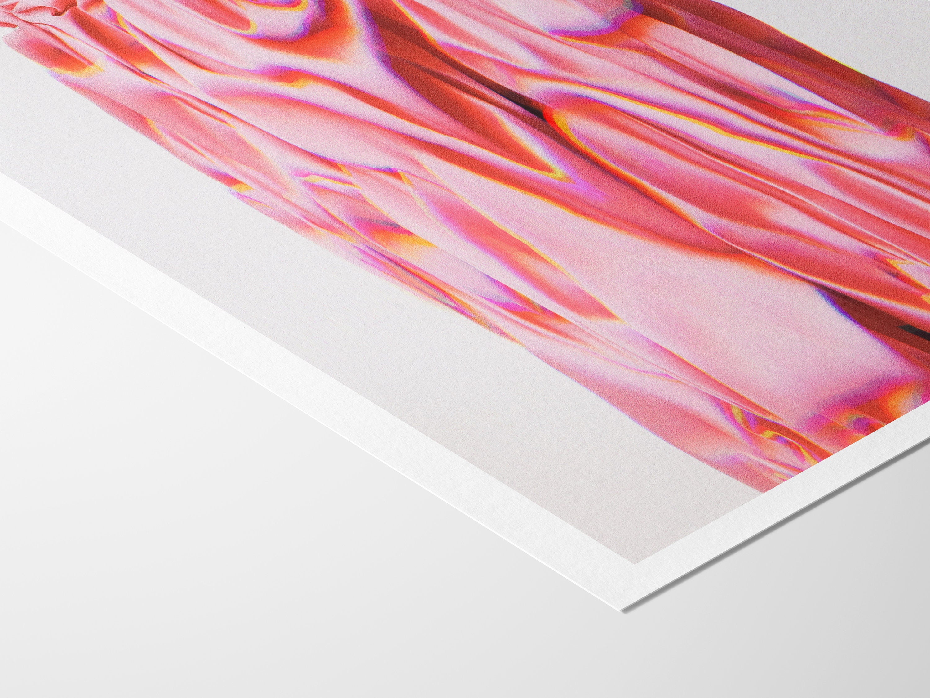 Pink Coral Wall Decor Art Print - Feminine Fashion Aesthetic - Abstract Altered Photo For Women Home Office | Untitled (294) Giclée Print