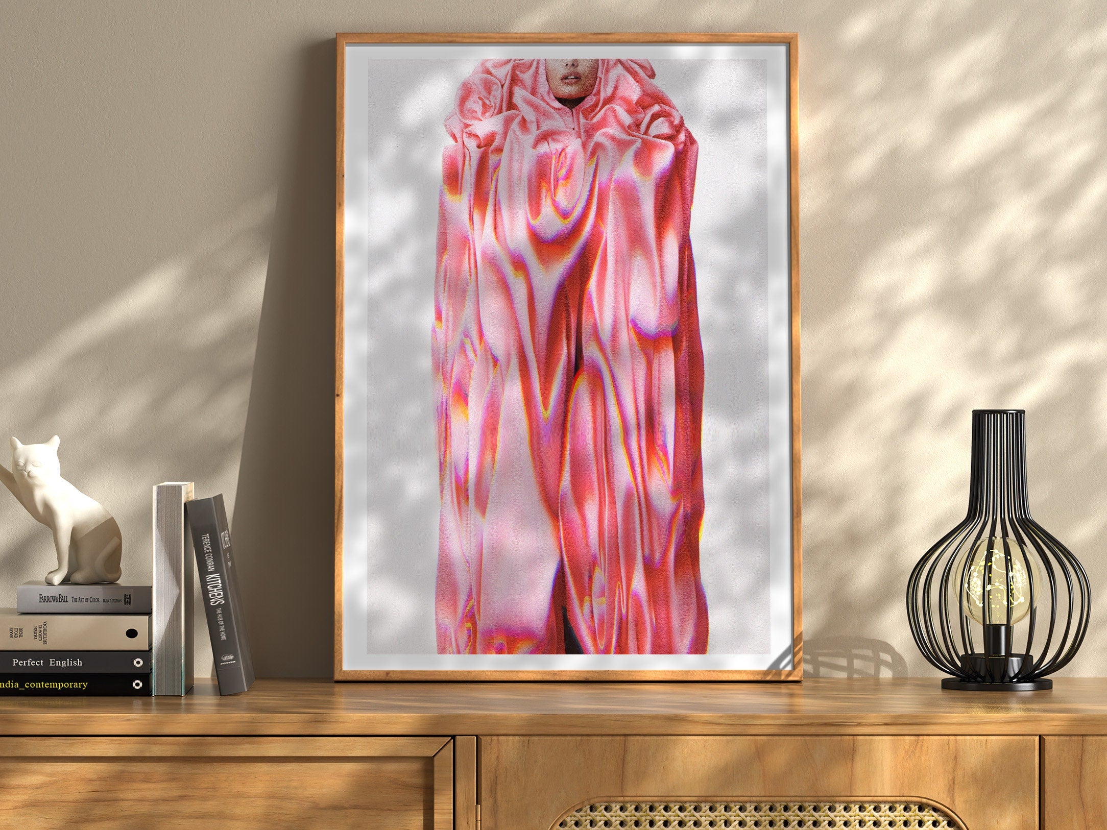 Pink Coral Wall Decor Art Print - Feminine Fashion Aesthetic - Abstract Altered Photo For Women Home Office | Untitled (294) Giclée Print