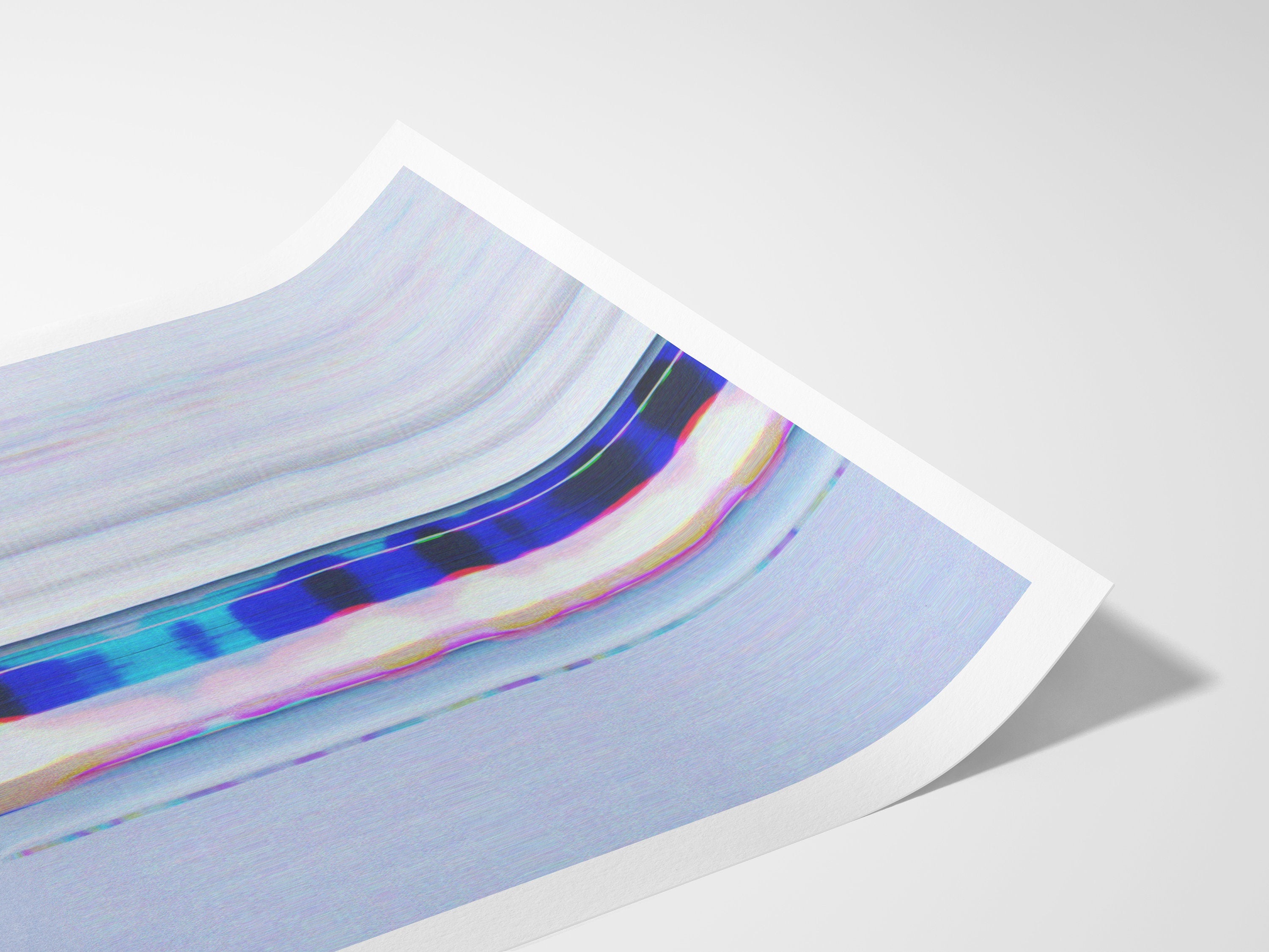 Beautiful Surrealist Blue and White Wall Art, Altered Couples Photo for Home, Office, Bedroom, Living Room | - Untitled (302) Giclée Print