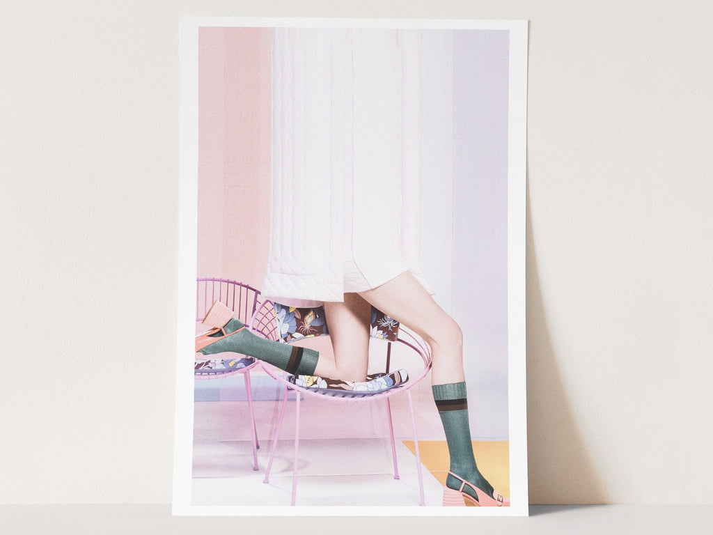 Pink, White, Purple Photo Wall Art - Bright Feminine Fashion Artwork For Bedroom, Bathroom, Salon, Office | Untitled (303) Giclée Print