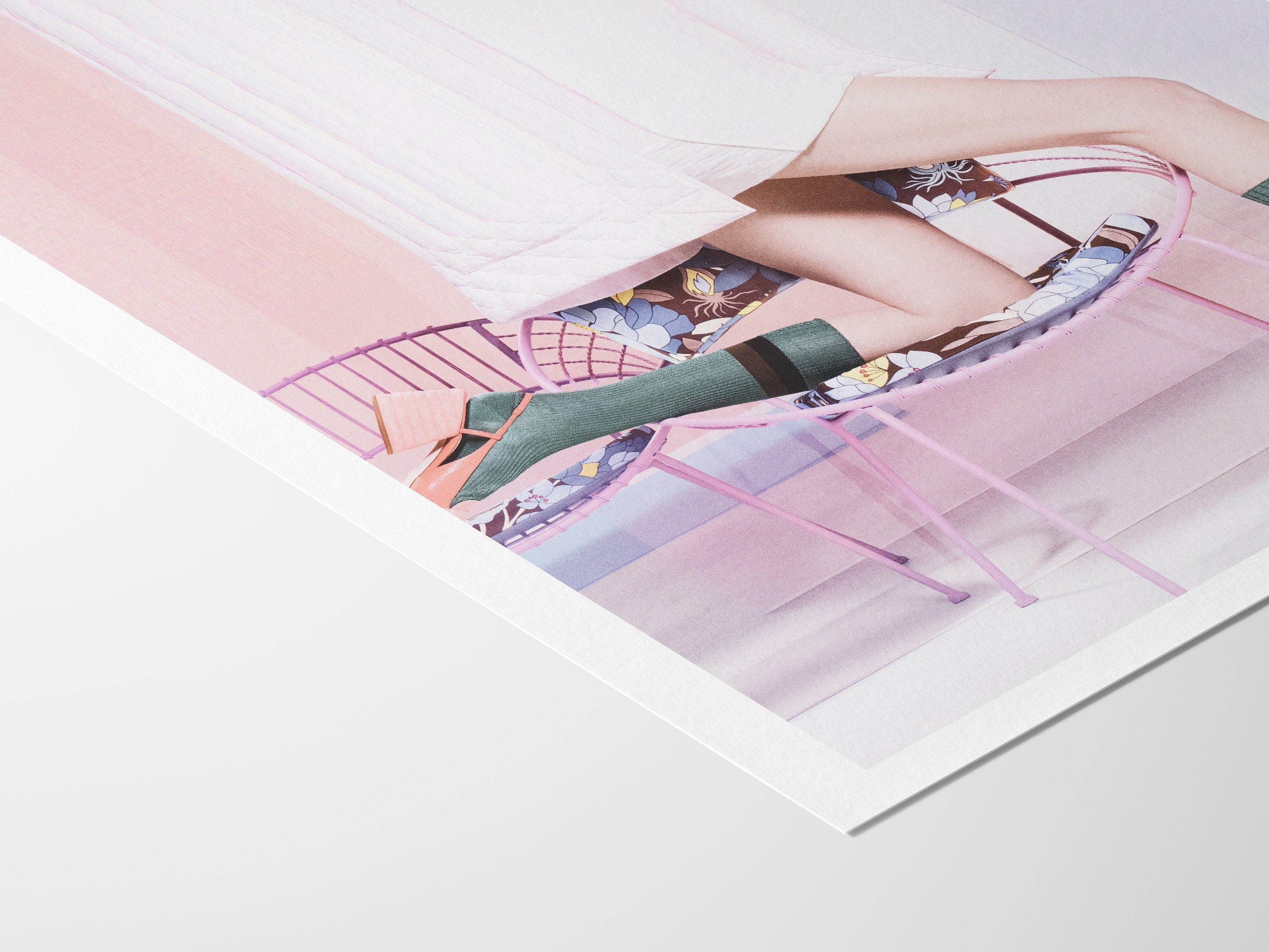 Pink, White, Purple Photo Wall Art - Bright Feminine Fashion Artwork For Bedroom, Bathroom, Salon, Office | Untitled (303) Giclée Print