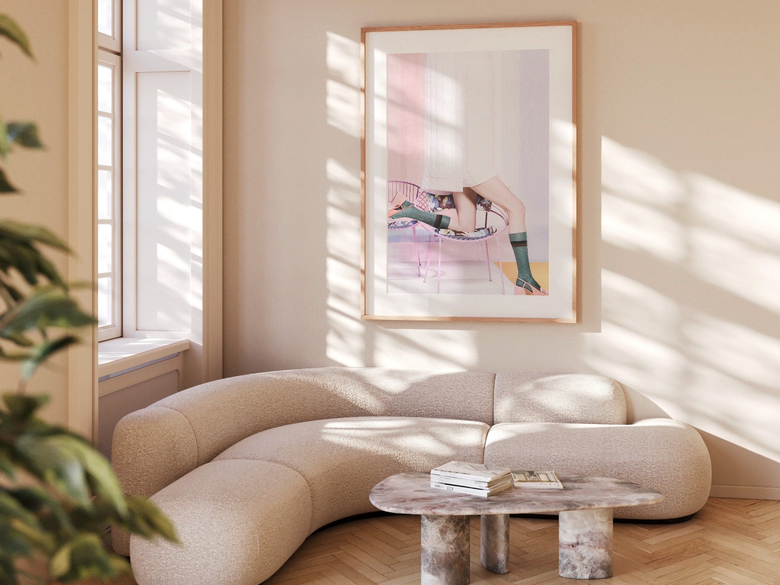 Pink, White, Purple Photo Wall Art - Bright Feminine Fashion Artwork For Bedroom, Bathroom, Salon, Office | Untitled (303) Giclée Print