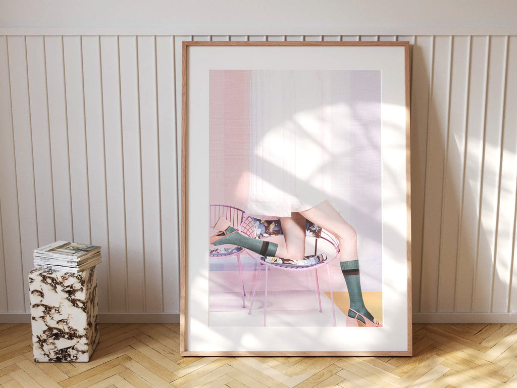 Pink, White, Purple Photo Wall Art - Bright Feminine Fashion Artwork For Bedroom, Bathroom, Salon, Office | Untitled (303) Giclée Print