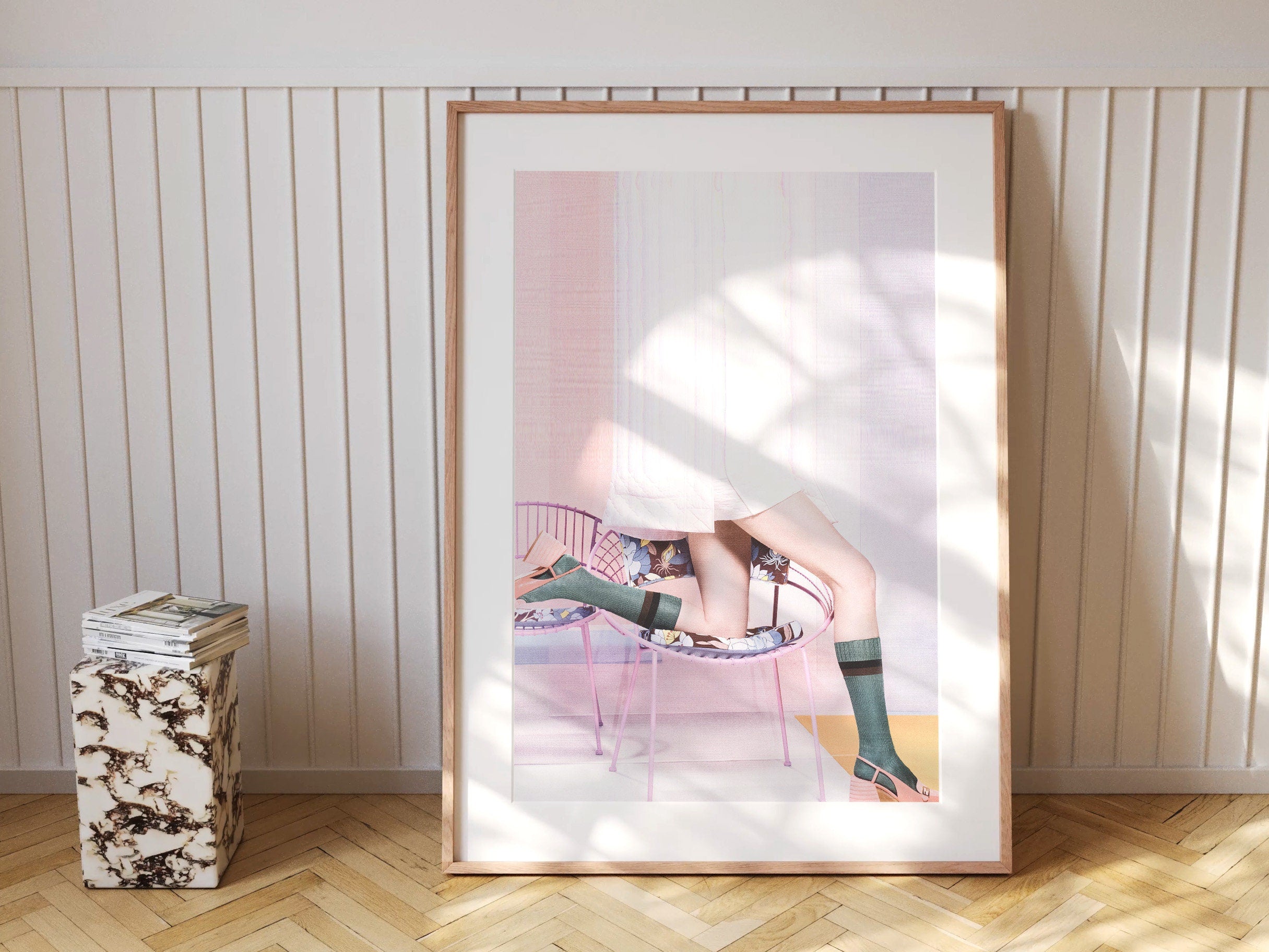 Pink, White, Purple Photo Wall Art - Bright Feminine Fashion Artwork For Bedroom, Bathroom, Salon, Office | Untitled (303) Giclée Print