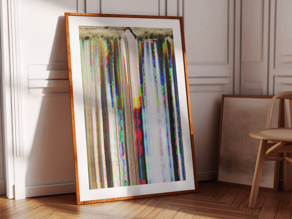 Surreal Psychedelic Glitch Wall Art - Colorful Futuristic Abstract Artwork for Living Room, Home Office Decor | Untitled (310) Giclée Print