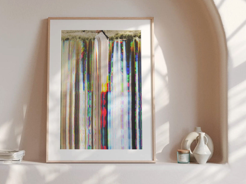 Surreal Psychedelic Glitch Wall Art - Colorful Futuristic Abstract Artwork for Living Room, Home Office Decor | Untitled (310) Giclée Print