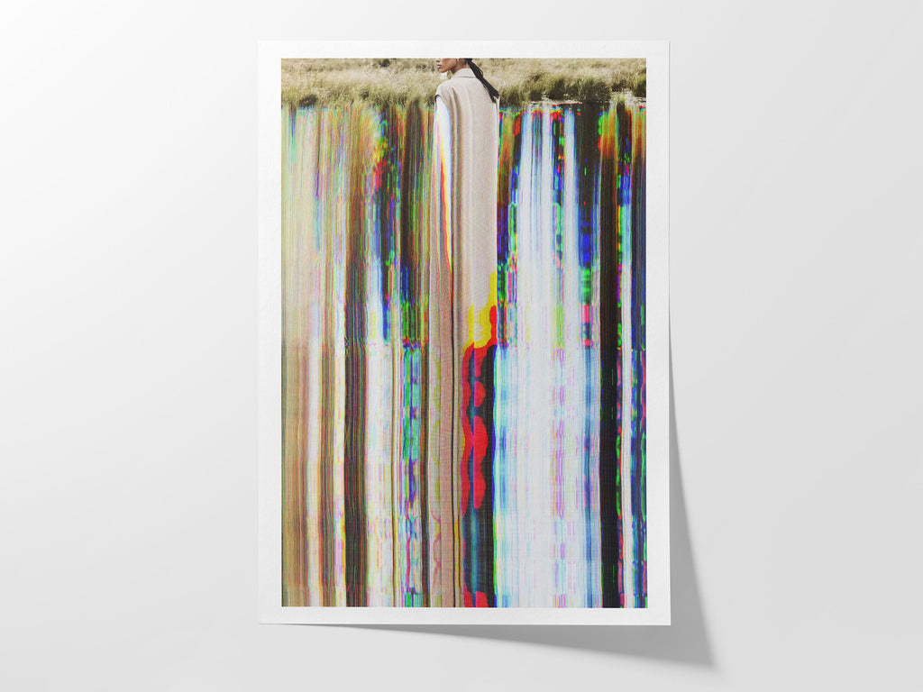 Surreal Psychedelic Glitch Wall Art - Colorful Futuristic Abstract Artwork for Living Room, Home Office Decor | Untitled (310) Giclée Print