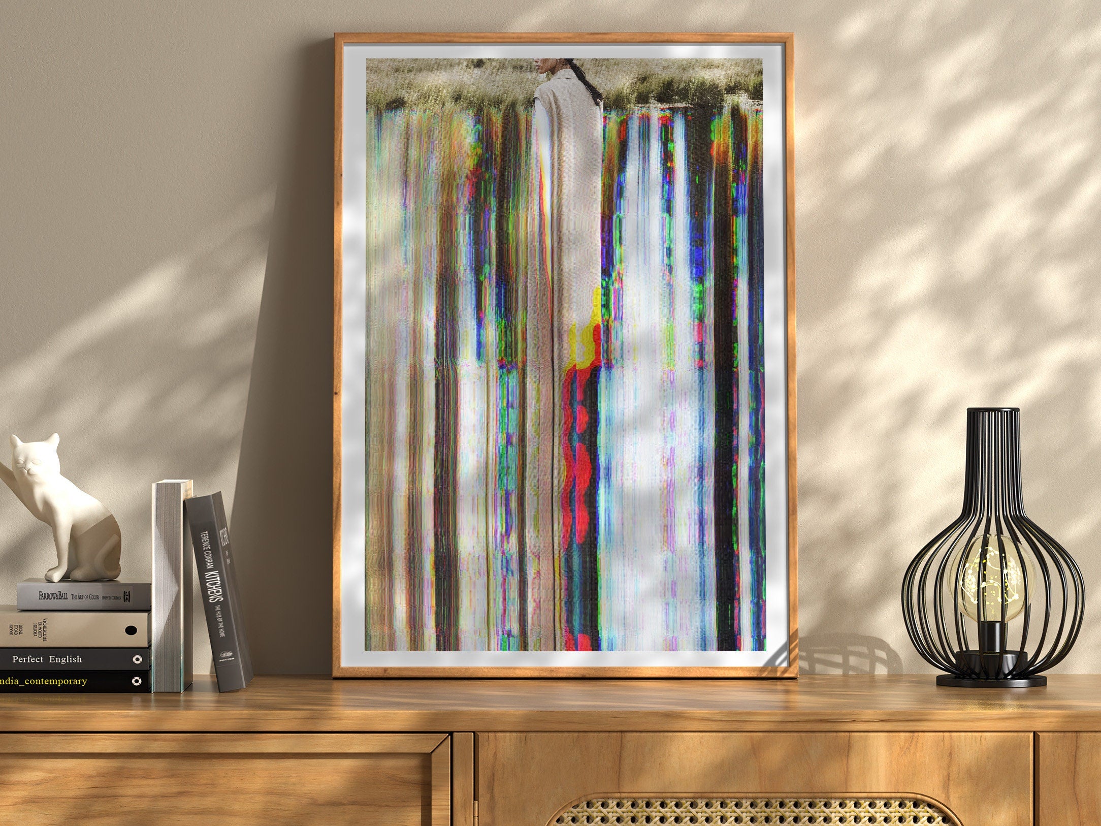 Surreal Psychedelic Glitch Wall Art - Colorful Futuristic Abstract Artwork for Living Room, Home Office Decor | Untitled (310) Giclée Print