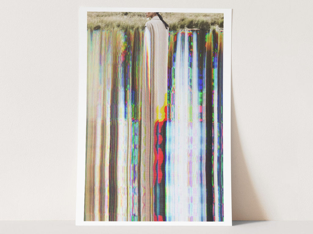 Surreal Psychedelic Glitch Wall Art - Colorful Futuristic Abstract Artwork for Living Room, Home Office Decor | Untitled (310) Giclée Print