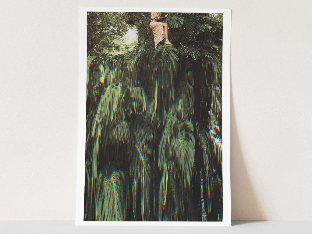 Monstera Plant Art Print - Modern Funky Altered Photo For Plant Lovers, Home, Office, Bedroom, Living Room | Untitled (311) Giclée Print