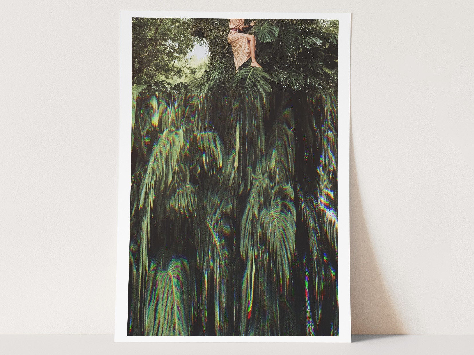 Monstera Plant Art Print - Modern Funky Altered Photo For Plant Lovers, Home, Office, Bedroom, Living Room | Untitled (311) Giclée Print