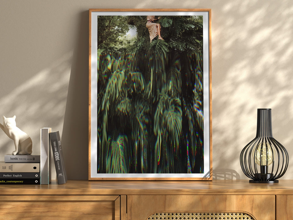 Monstera Plant Art Print - Modern Funky Altered Photo For Plant Lovers, Home, Office, Bedroom, Living Room | Untitled (311) Giclée Print