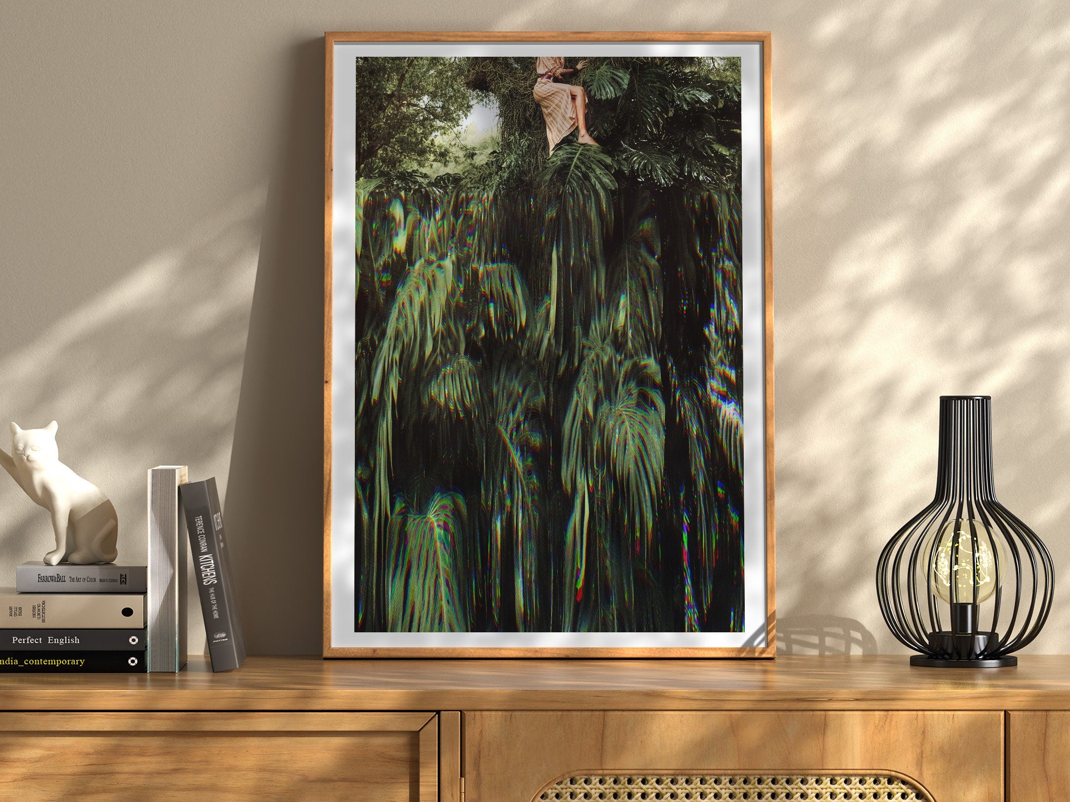 Monstera Plant Art Print - Modern Funky Altered Photo For Plant Lovers, Home, Office, Bedroom, Living Room | Untitled (311) Giclée Print