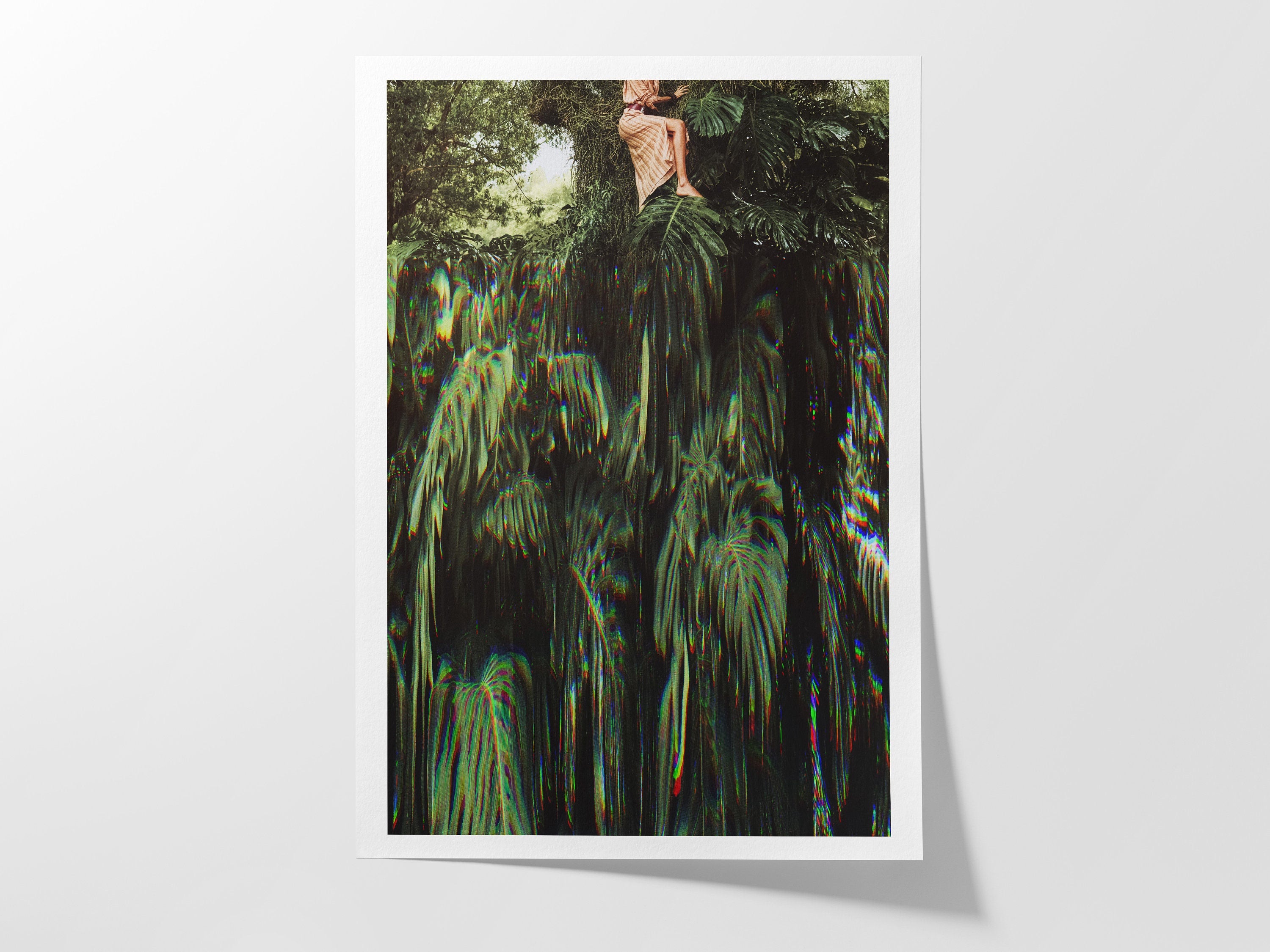 Monstera Plant Art Print - Modern Funky Altered Photo For Plant Lovers, Home, Office, Bedroom, Living Room | Untitled (311) Giclée Print