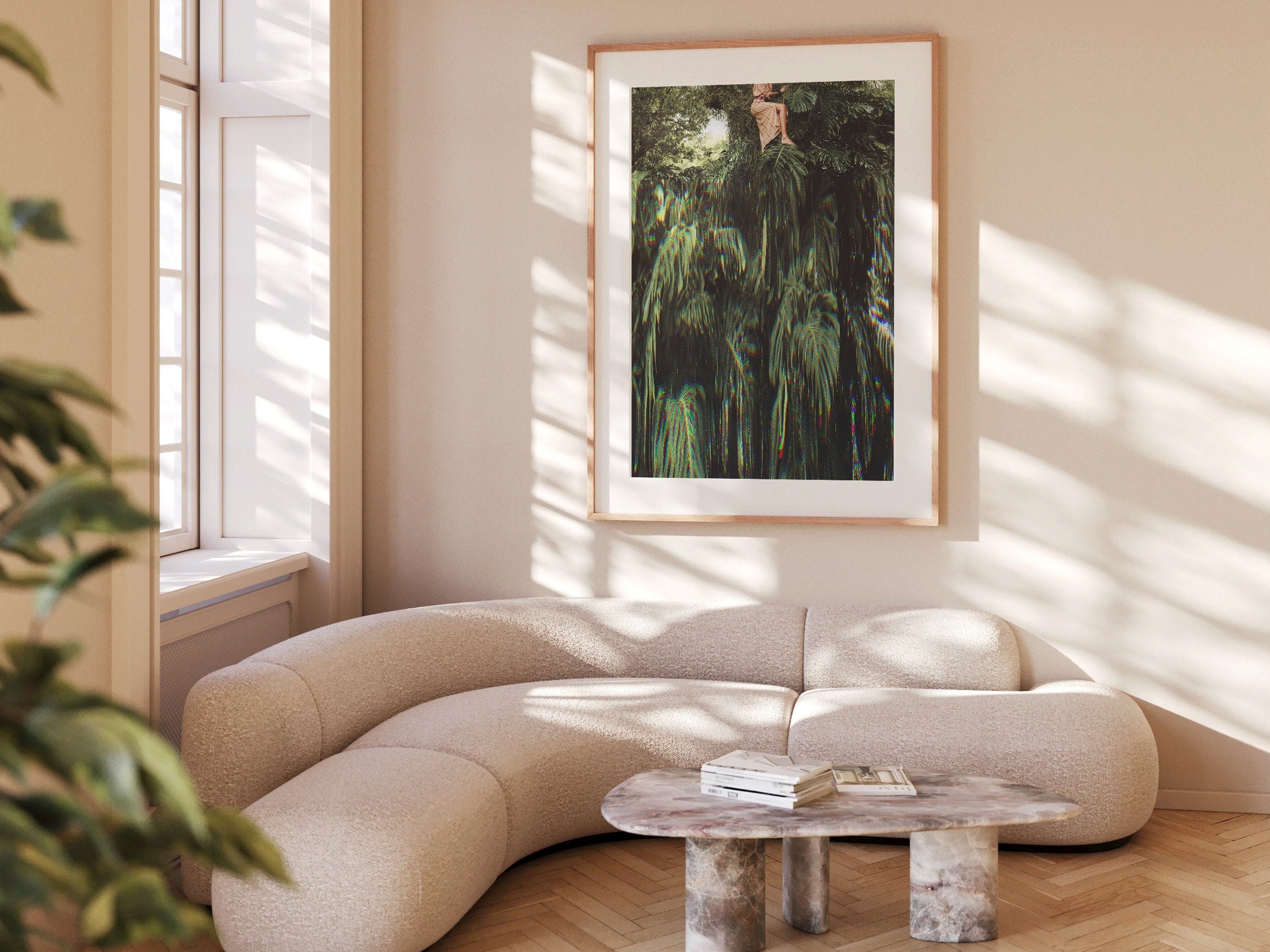 Monstera Plant Art Print - Modern Funky Altered Photo For Plant Lovers, Home, Office, Bedroom, Living Room | Untitled (311) Giclée Print