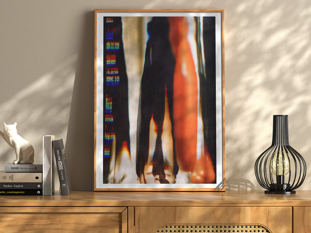 Red And Black Altered Photo Wall Art Print - Unique Bohemian Decor for Living Room, Bedroom, Home, Office | Untitled (314) Giclée Print