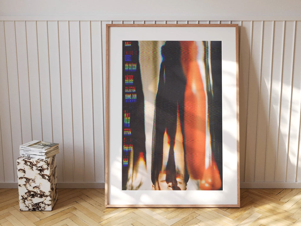 Red And Black Altered Photo Wall Art Print - Unique Bohemian Decor for Living Room, Bedroom, Home, Office | Untitled (314) Giclée Print