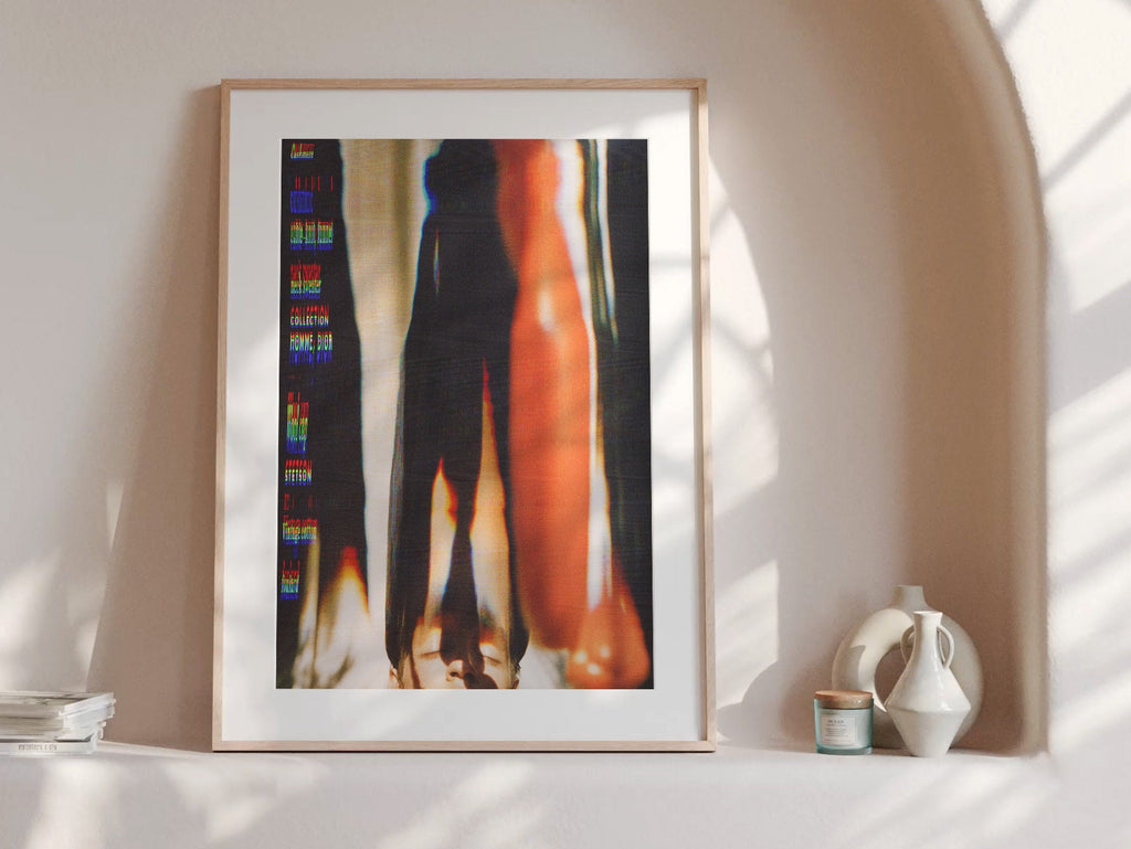 Red And Black Altered Photo Wall Art Print - Unique Bohemian Decor for Living Room, Bedroom, Home, Office | Untitled (314) Giclée Print