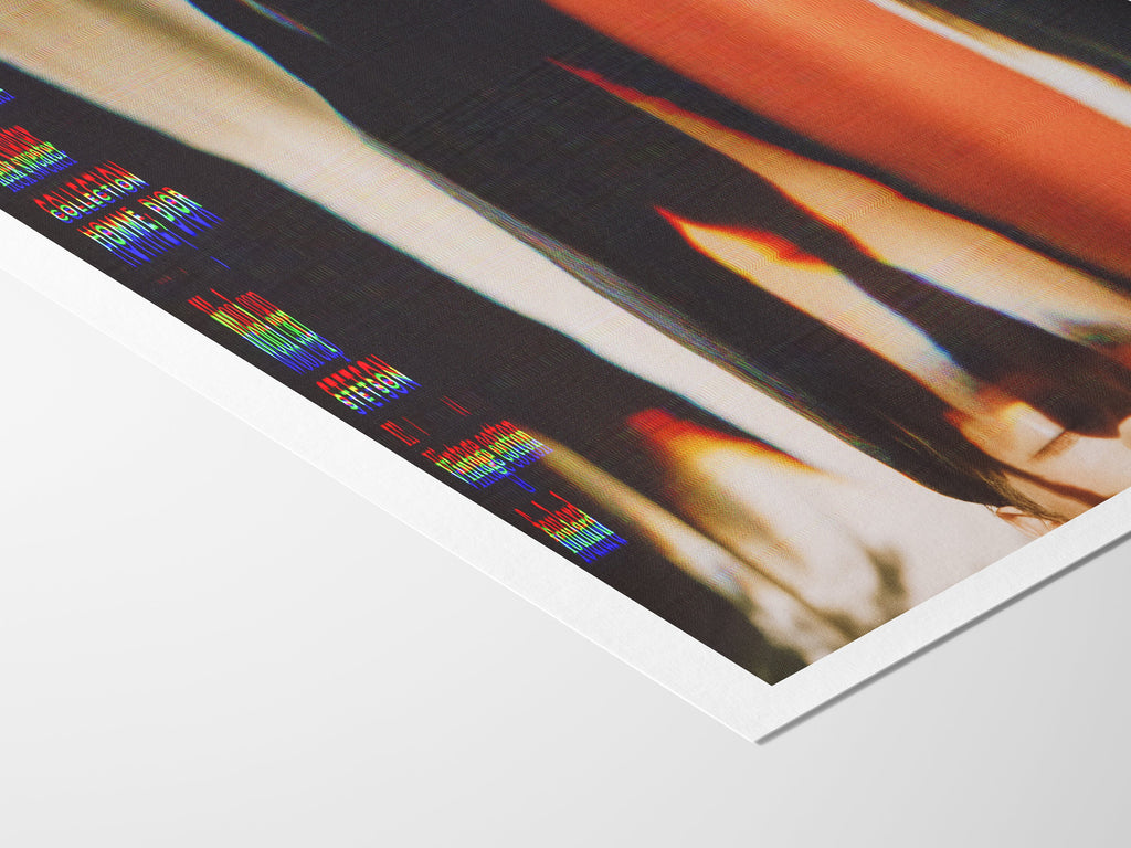 Red And Black Altered Photo Wall Art Print - Unique Bohemian Decor for Living Room, Bedroom, Home, Office | Untitled (314) Giclée Print