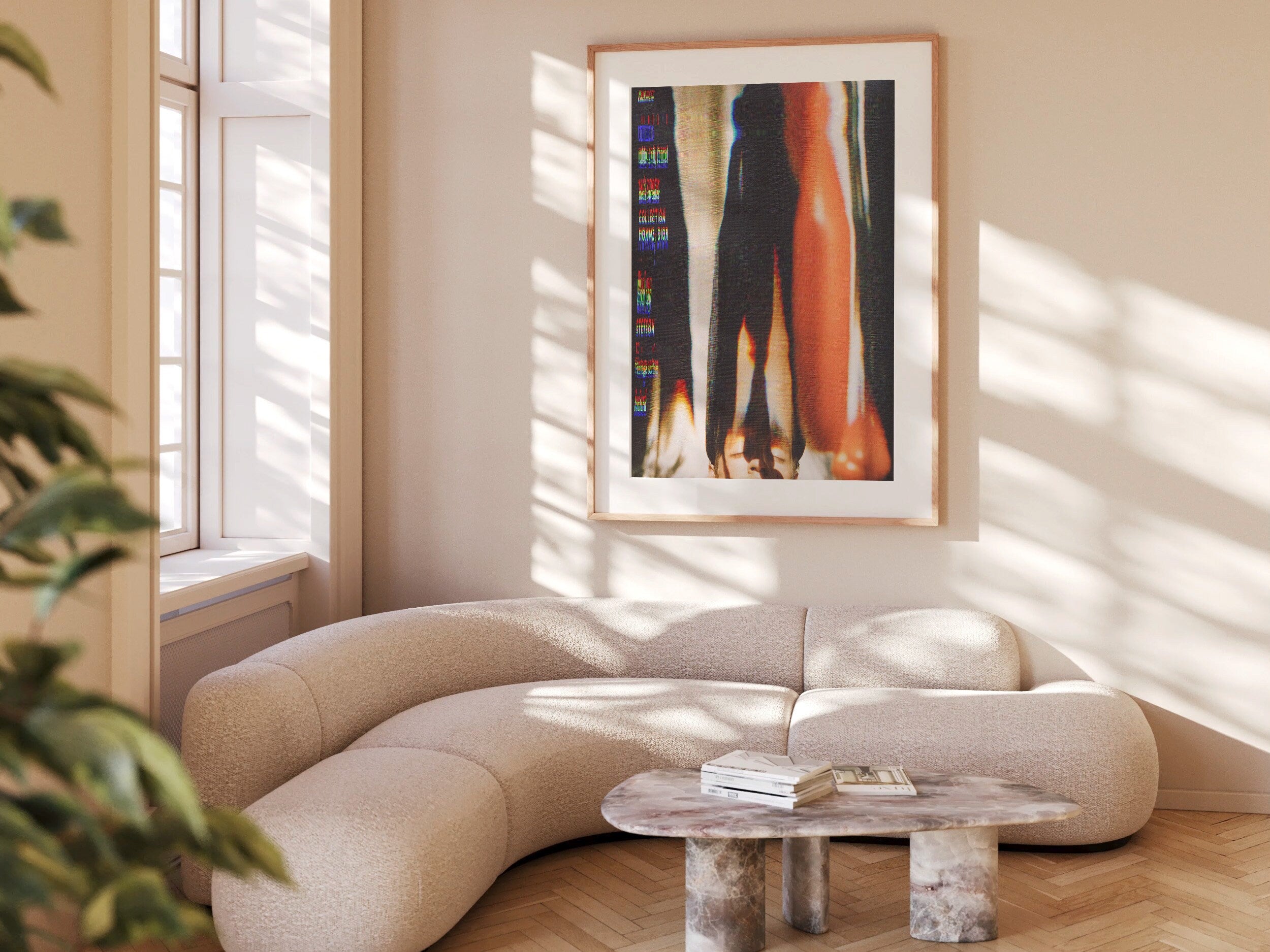 Red And Black Altered Photo Wall Art Print - Unique Bohemian Decor for Living Room, Bedroom, Home, Office | Untitled (314) Giclée Print