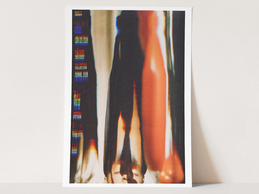 Red And Black Altered Photo Wall Art Print - Unique Bohemian Decor for Living Room, Bedroom, Home, Office | Untitled (314) Giclée Print