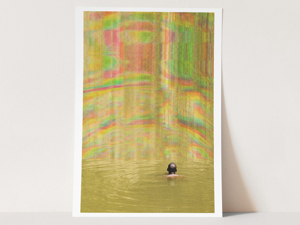 Unique Psychedelic Swimming Pool Art Print - Eccentric Wall Decor for Living Room, Office, Bedroom, Bookshelf | Untitled (315) Giclée Print