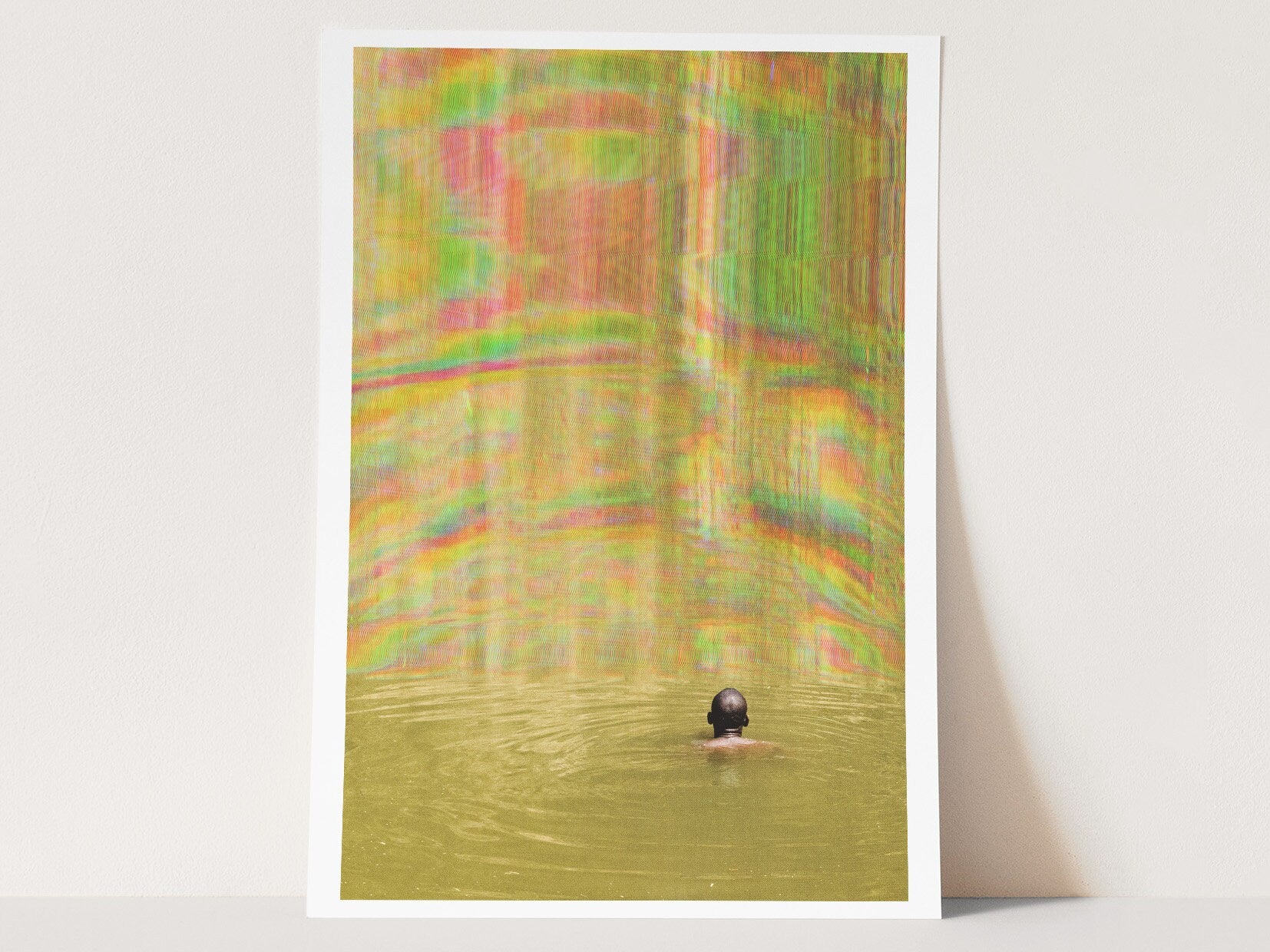 Unique Psychedelic Swimming Pool Art Print - Eccentric Wall Decor for Living Room, Office, Bedroom, Bookshelf | Untitled (315) Giclée Print