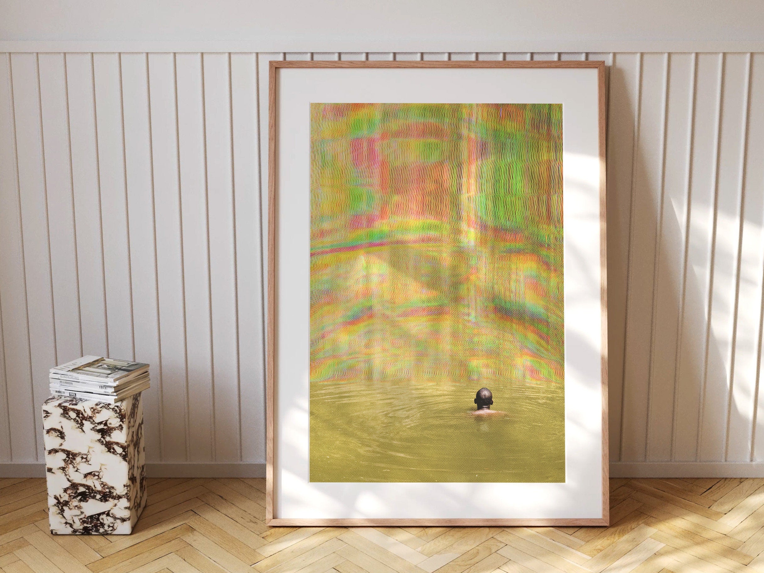 Unique Psychedelic Swimming Pool Art Print - Eccentric Wall Decor for Living Room, Office, Bedroom, Bookshelf | Untitled (315) Giclée Print