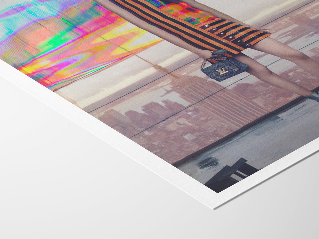 Surreal Altered Fashion Portrait Wall Art - Colorful Modern Home Decor for Living Room, Office, or Bedroom | Untitled (1) Giclée Print