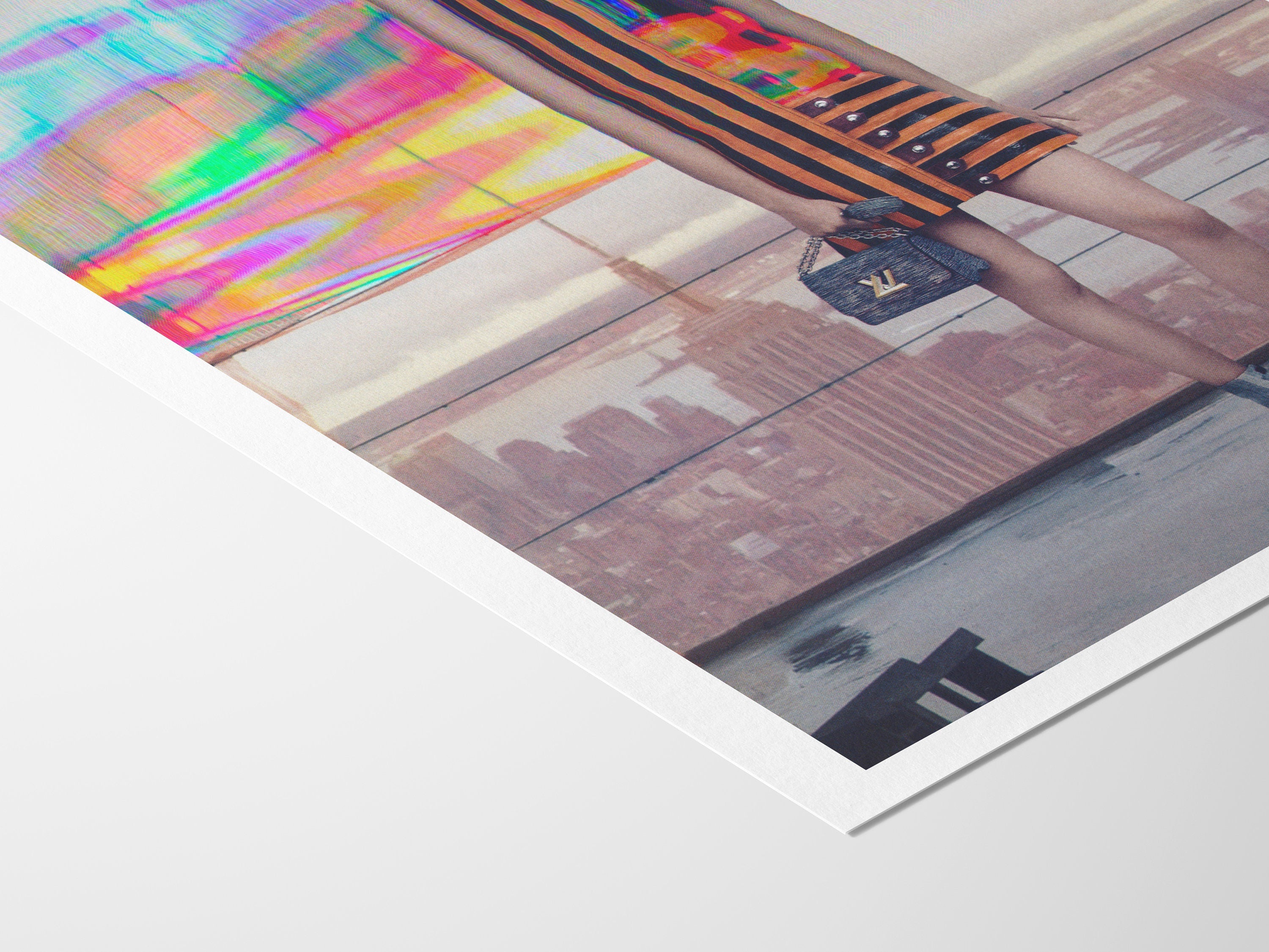 Surreal Altered Fashion Portrait Wall Art - Colorful Modern Home Decor for Living Room, Office, or Bedroom | Untitled (1) Giclée Print