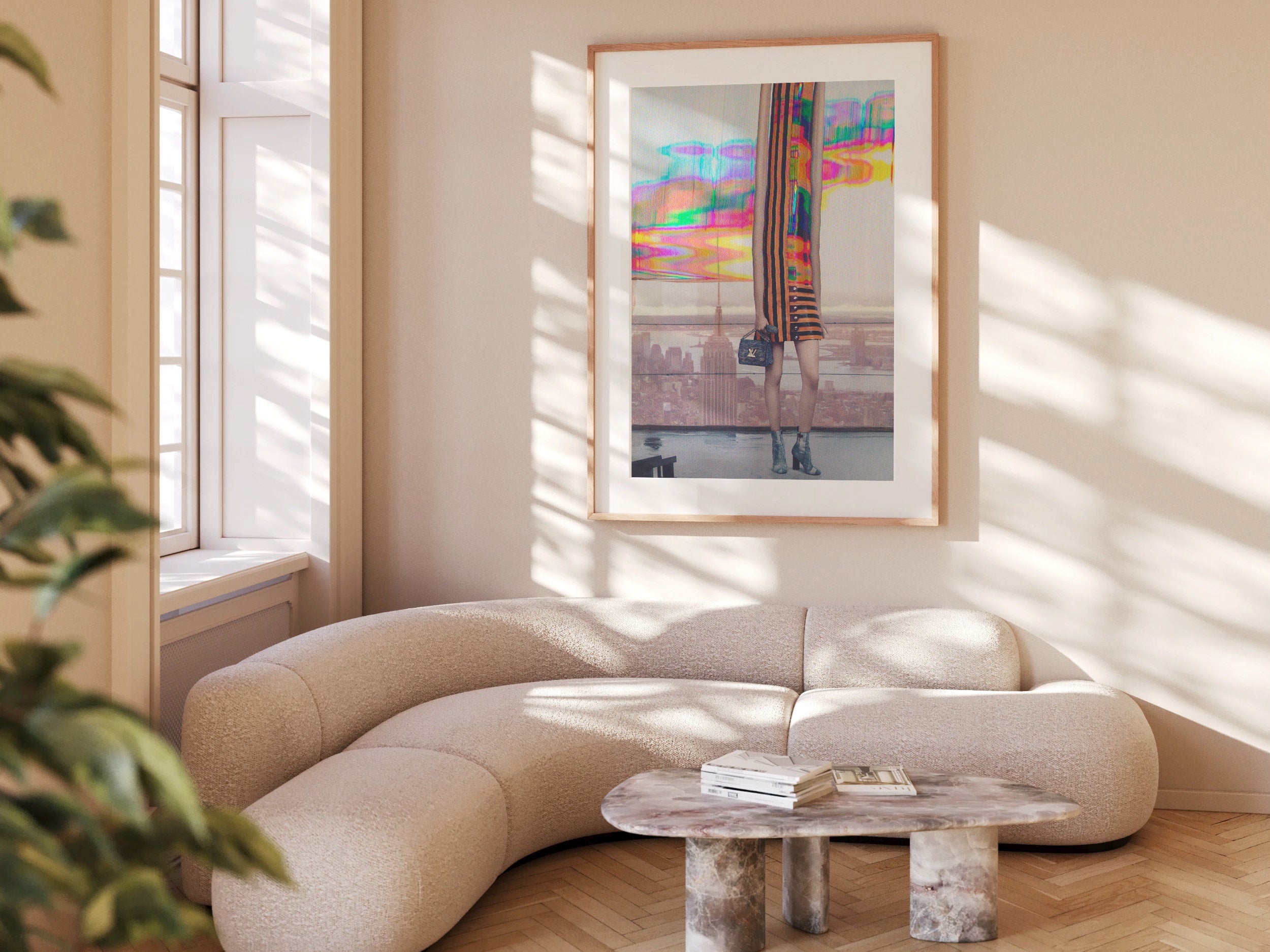 Surreal Altered Fashion Portrait Wall Art - Colorful Modern Home Decor for Living Room, Office, or Bedroom | Untitled (1) Giclée Print