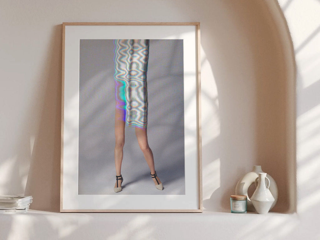 Surreal Altered Fashion Portrait - Colorful Glitch Art Wall Decor for Modern Home and Office Spaces | Untitled (5) Giclée Print