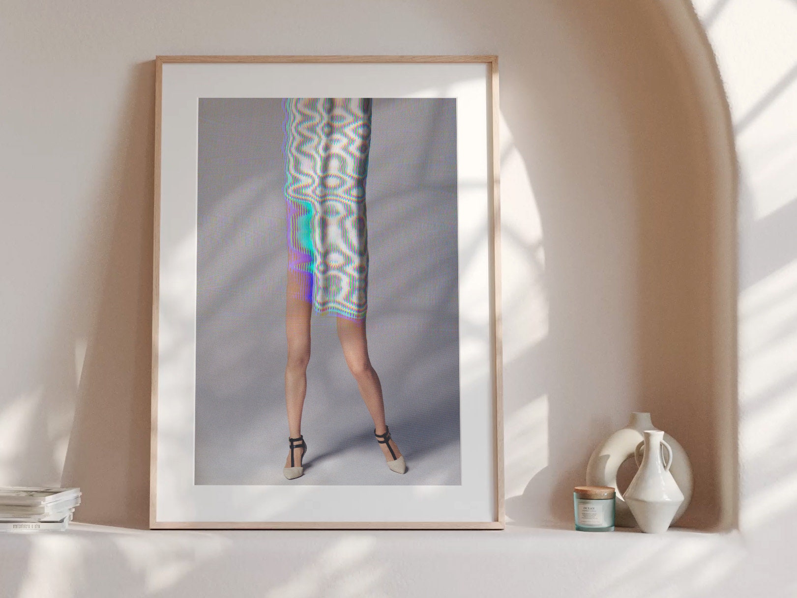 Surreal Altered Fashion Portrait - Colorful Glitch Art Wall Decor for Modern Home and Office Spaces | Untitled (5) Giclée Print