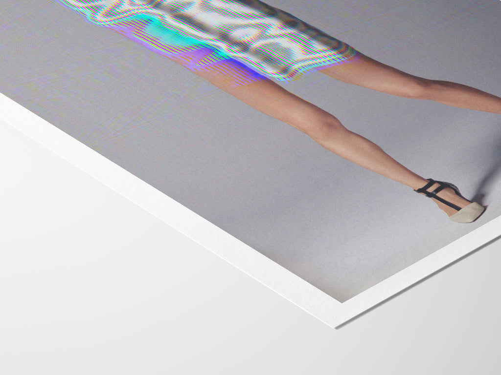 Surreal Altered Fashion Portrait - Colorful Glitch Art Wall Decor for Modern Home and Office Spaces | Untitled (5) Giclée Print