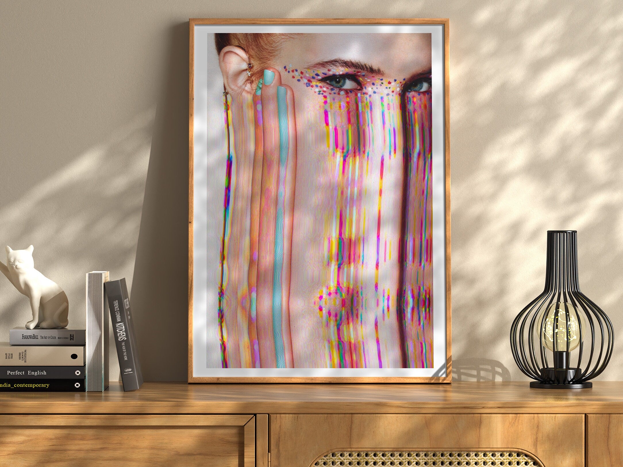 Vibrant Surrealist Altered Portrait Art - Colorful Glitch Aesthetic for Modern Home Decor | Untitled (6) Giclée Print