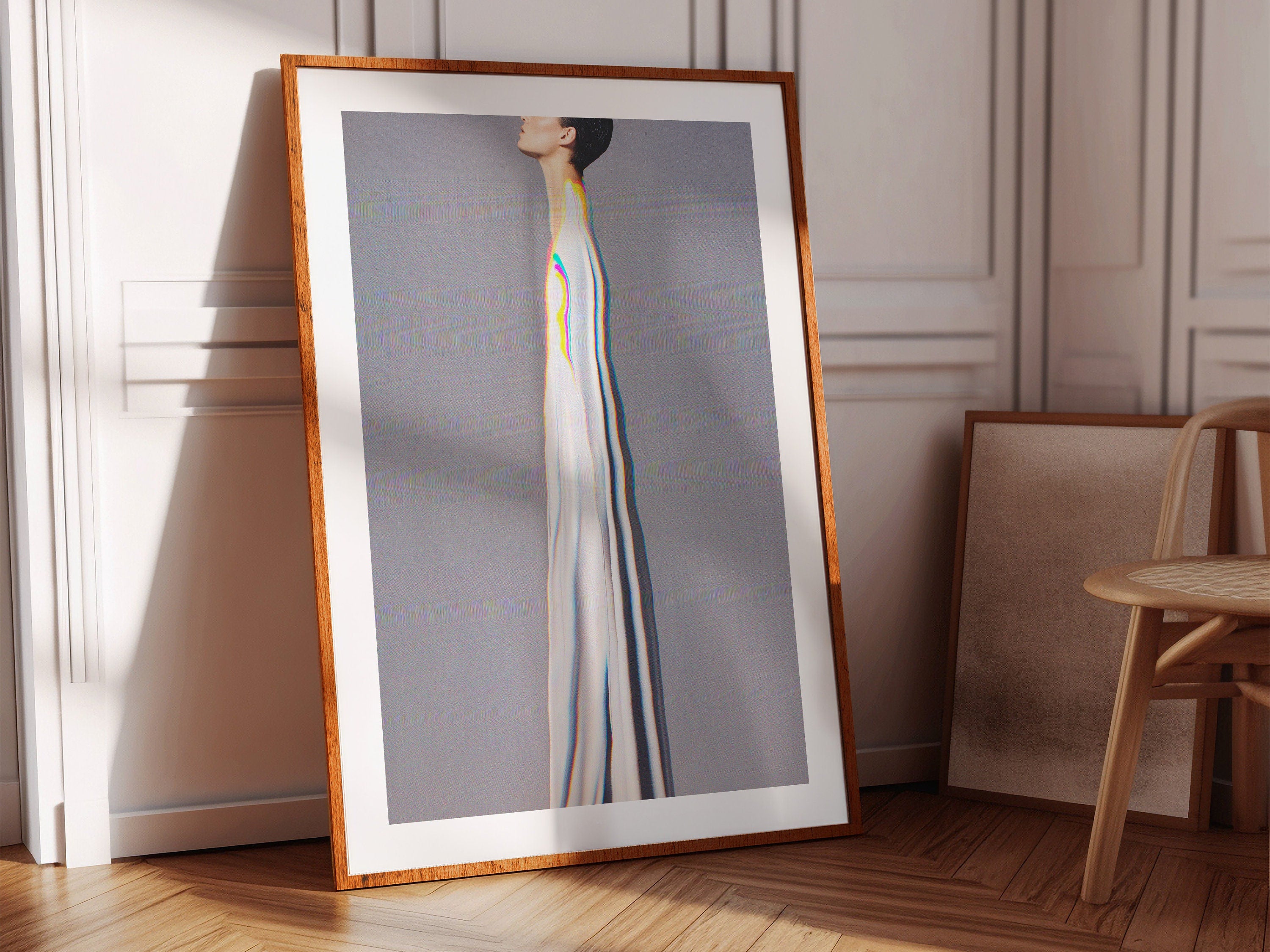 Surreal Altered Fashion Portrait Wall Art - Unique Futuristic Aesthetic Decor for Home or Office | Untitled (8) Giclée Print