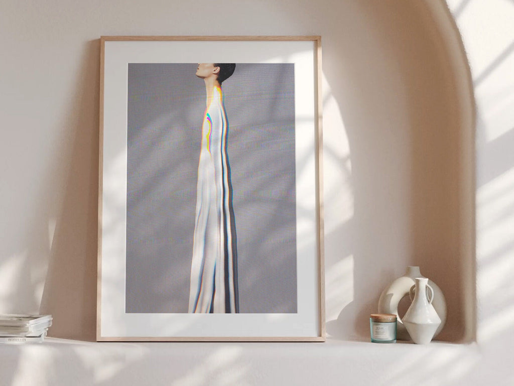 Surreal Altered Fashion Portrait Wall Art - Unique Futuristic Aesthetic Decor for Home or Office | Untitled (8) Giclée Print