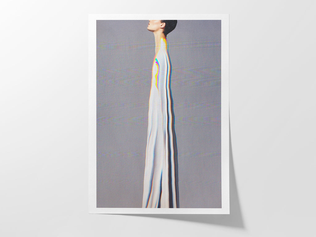 Surreal Altered Fashion Portrait Wall Art - Unique Futuristic Aesthetic Decor for Home or Office | Untitled (8) Giclée Print