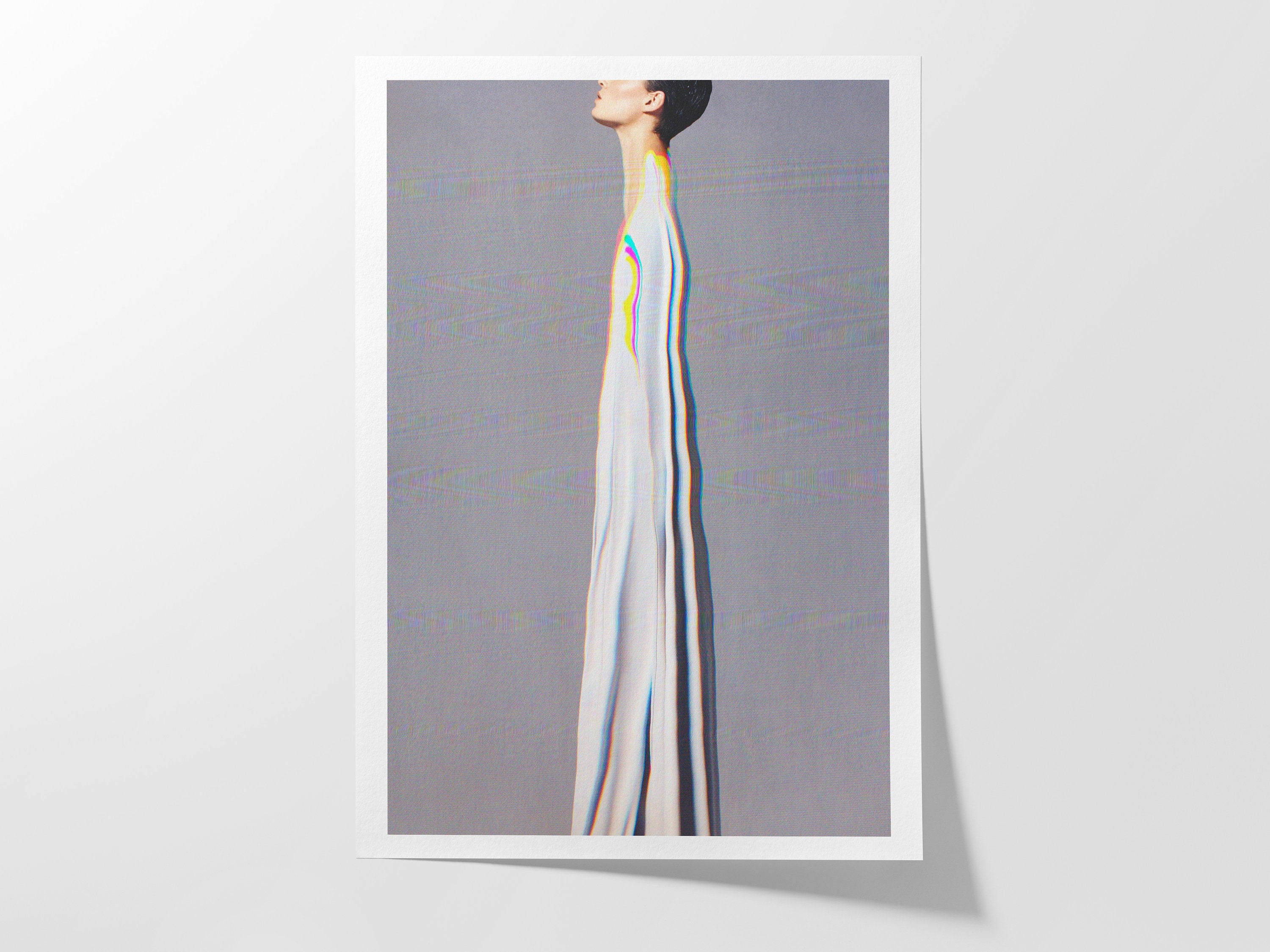 Surreal Altered Fashion Portrait Wall Art - Unique Futuristic Aesthetic Decor for Home or Office | Untitled (8) Giclée Print